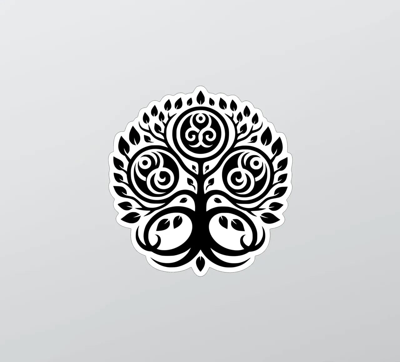 Mandala in bianco e nero adesivo da Spiritual Touch