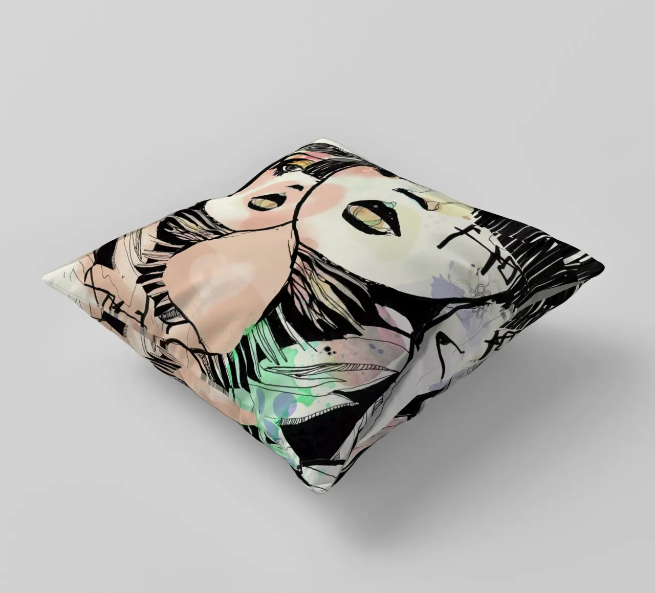 Mind Against decorative cushion by Giulio Iurissevich