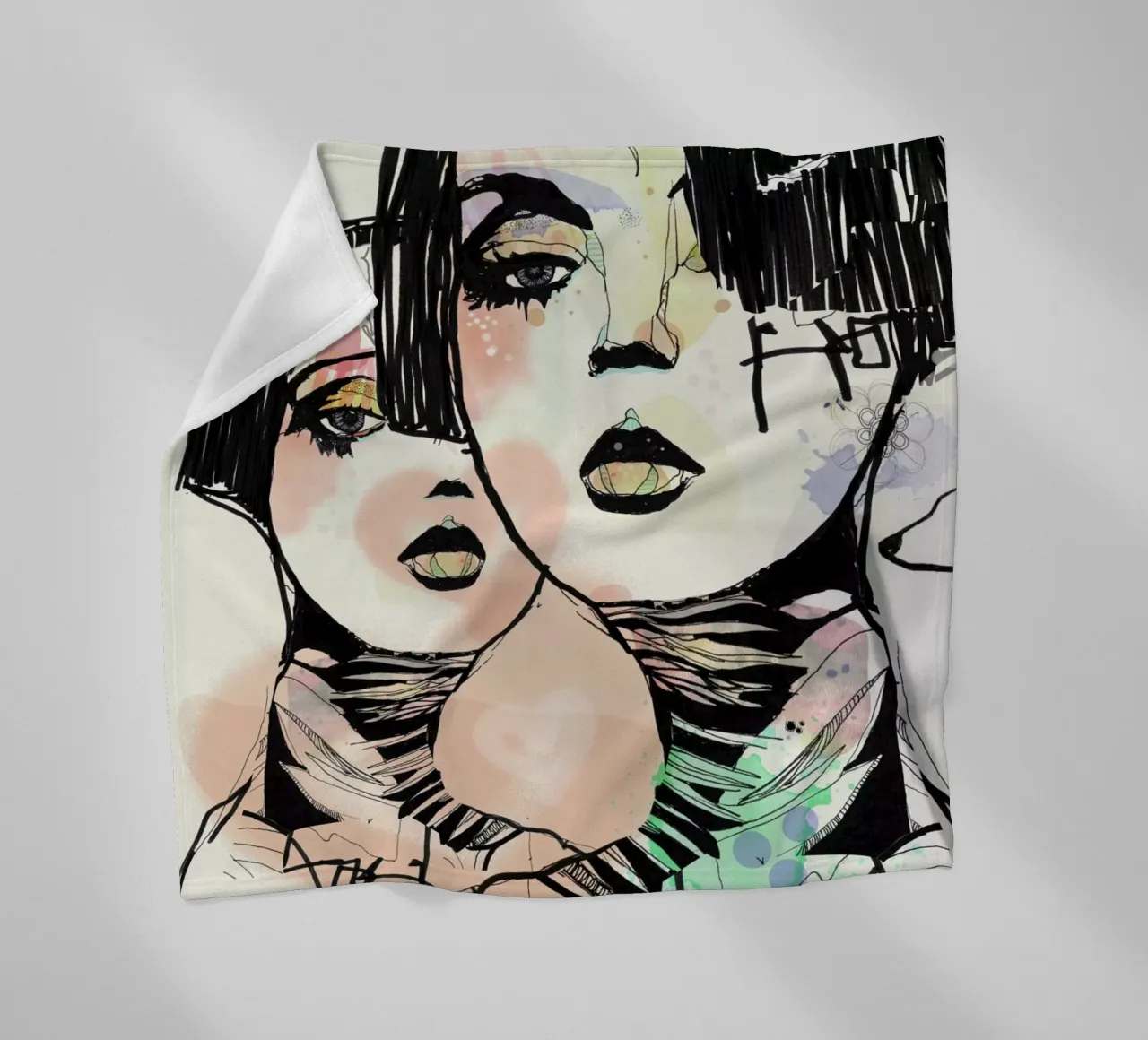Mind Against fleece blanket by Giulio Iurissevich