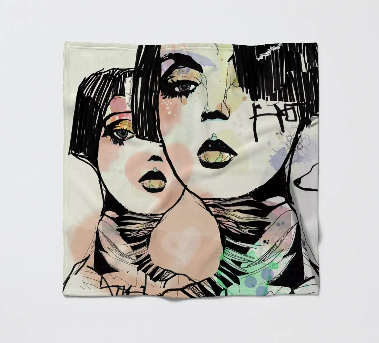Mind Against fleece blanket by Giulio Iurissevich