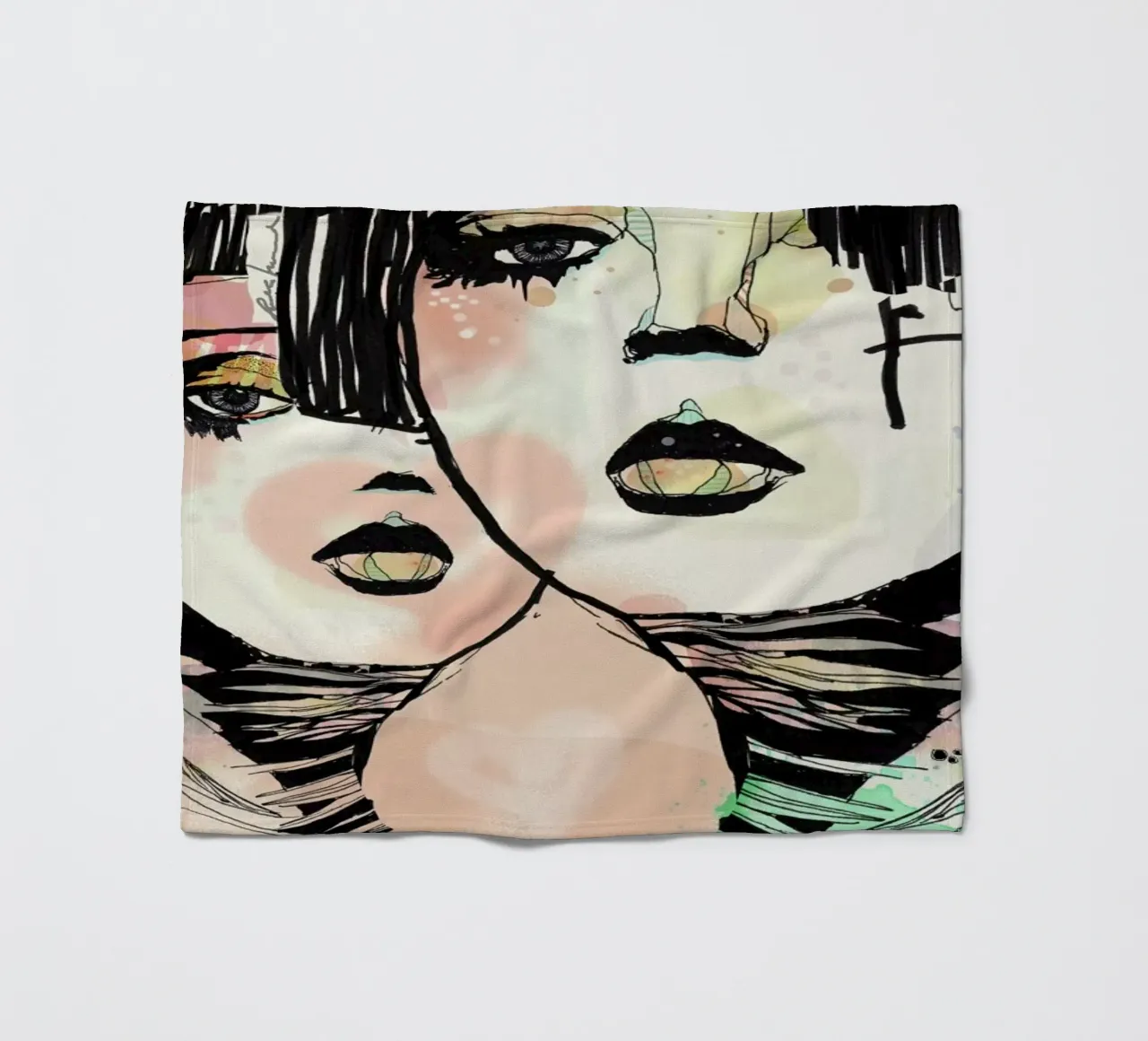 Mind Against fleece blanket by Giulio Iurissevich