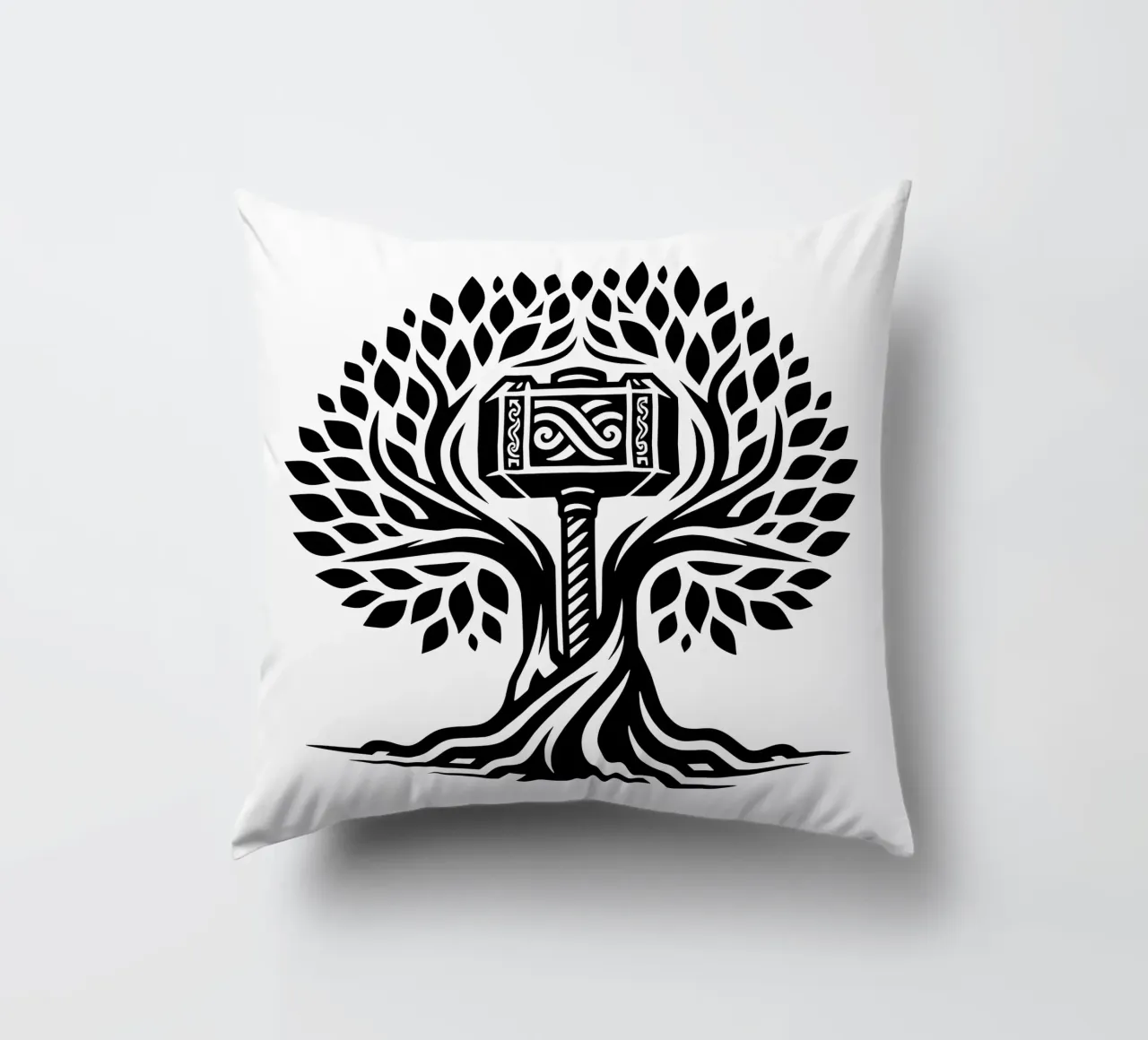 Mandala in bianco e nero cuscino da Spiritual Touch