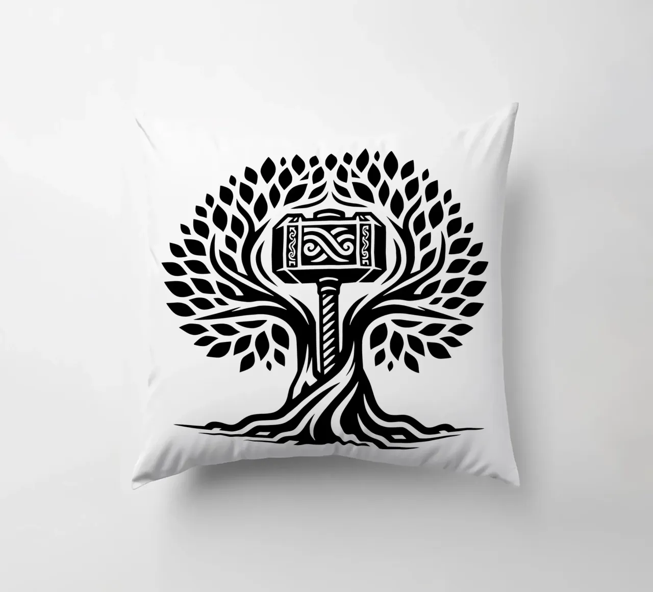 Mandala in bianco e nero cuscino da Spiritual Touch