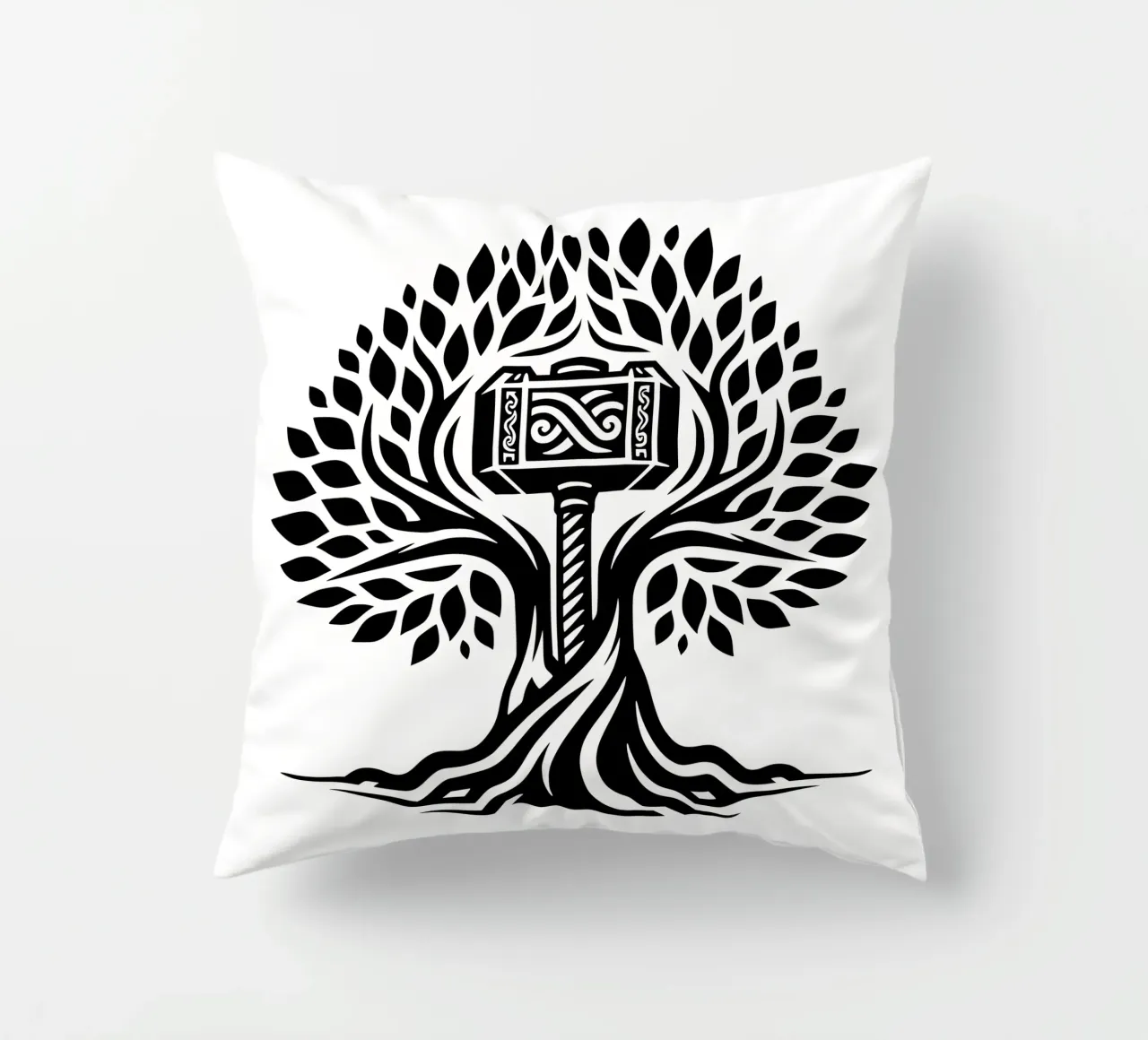 Mandala in bianco e nero cuscino da Spiritual Touch