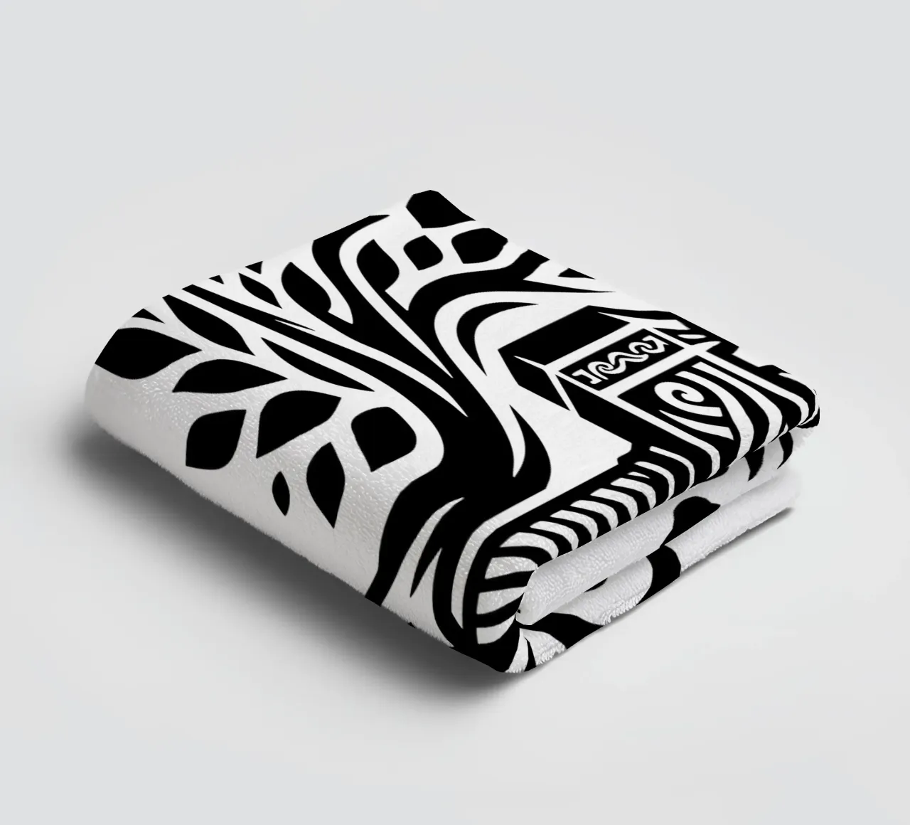 Mandala in bianco e nero asciugamano da bagno da Spiritual Touch
