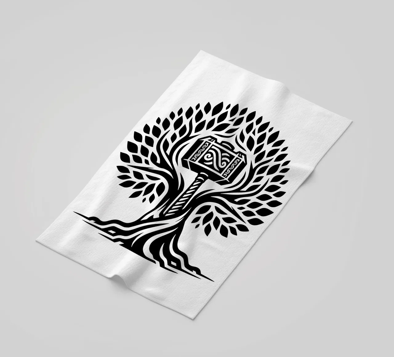 Mandala in bianco e nero telo mare da Spiritual Touch