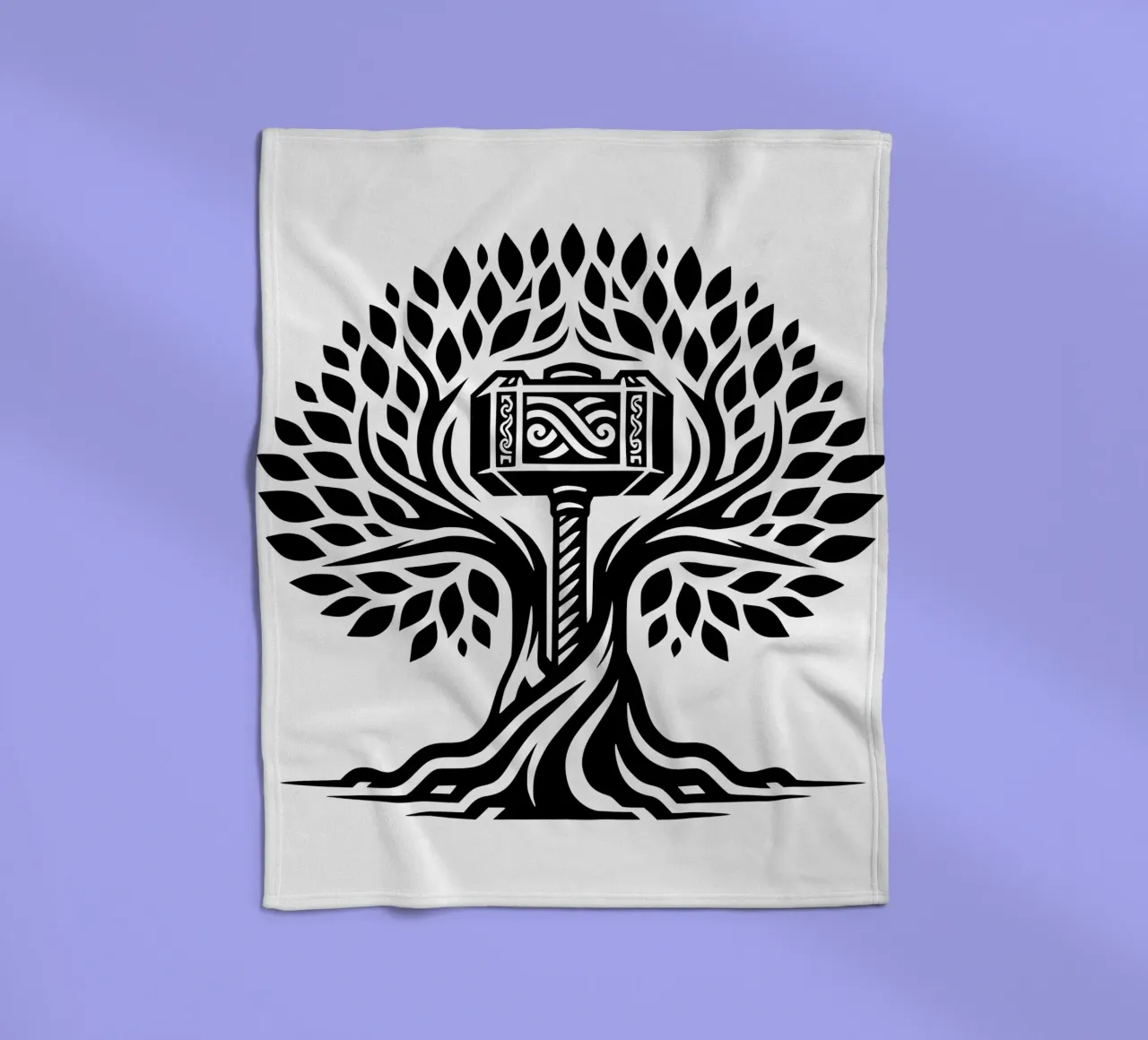 Mandala in bianco e nero coperta in pile da Spiritual Touch