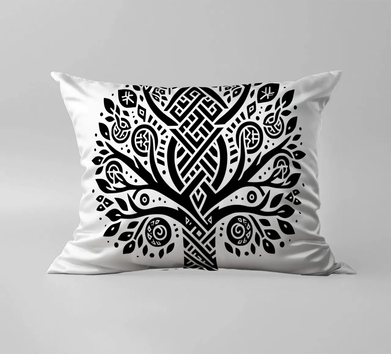 Mandala in bianco e nero cuscino da Spiritual Touch