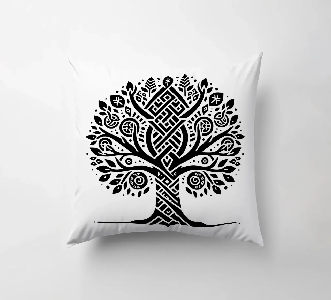 Mandala in bianco e nero cuscino da Spiritual Touch