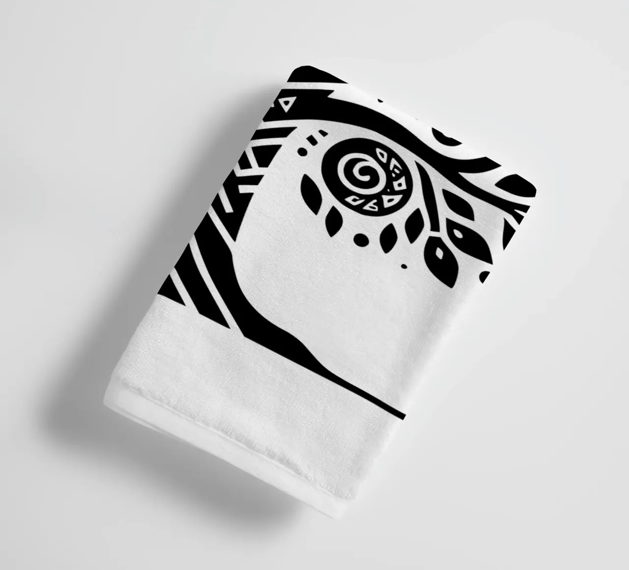 Mandala in bianco e nero asciugamano da bagno da Spiritual Touch