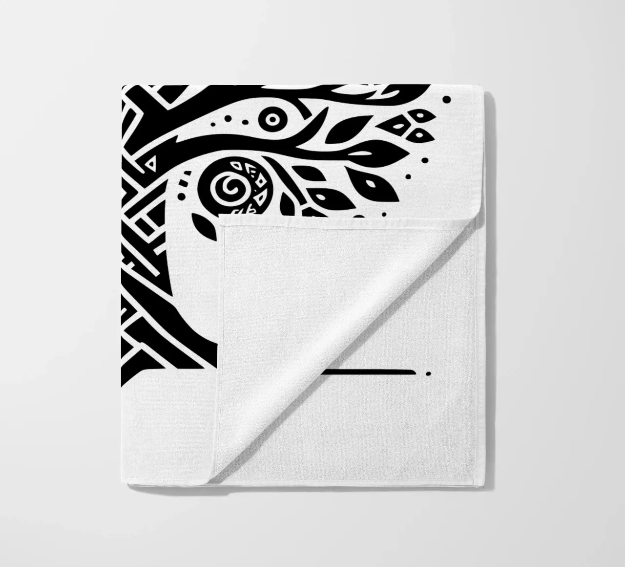 Mandala in bianco e nero telo mare da Spiritual Touch