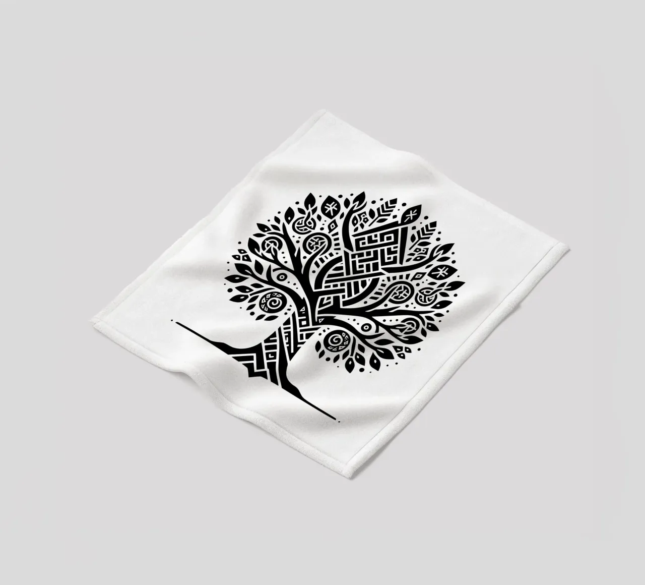 Mandala in bianco e nero coperta in pile da Spiritual Touch