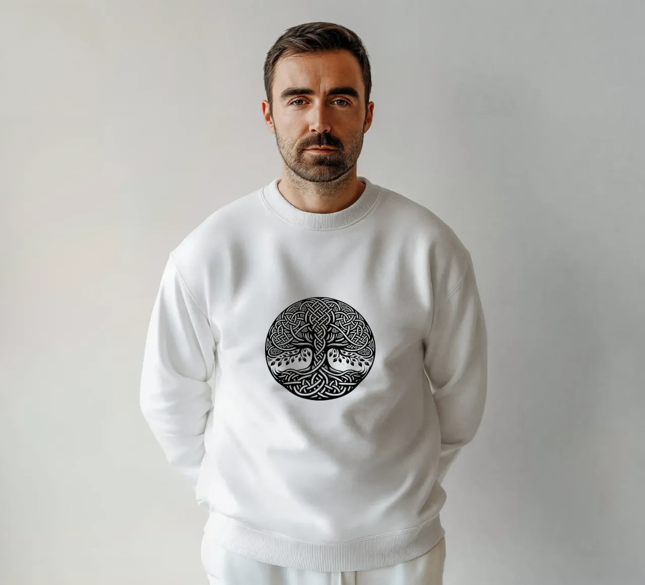 Mandala in bianco e nero felpa da Spiritual Touch