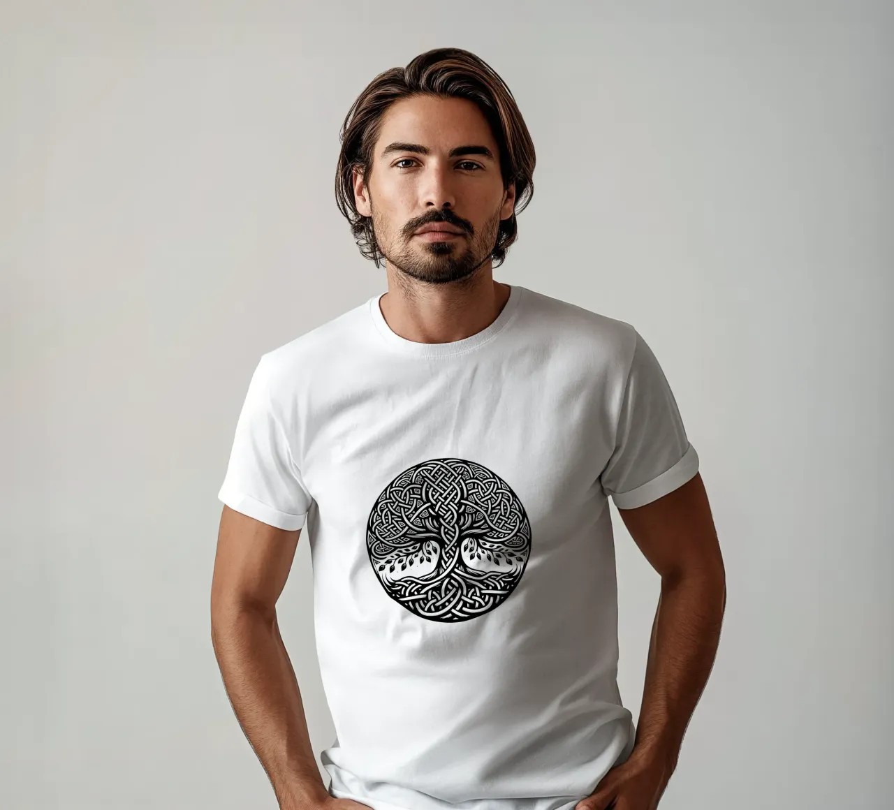 Mandala in bianco e nero t-shirt da Spiritual Touch