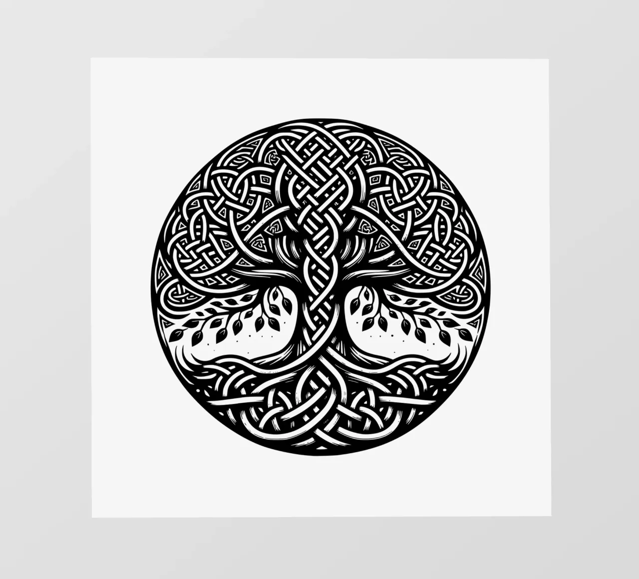 Mandala in bianco e nero telo in pvc da Spiritual Touch