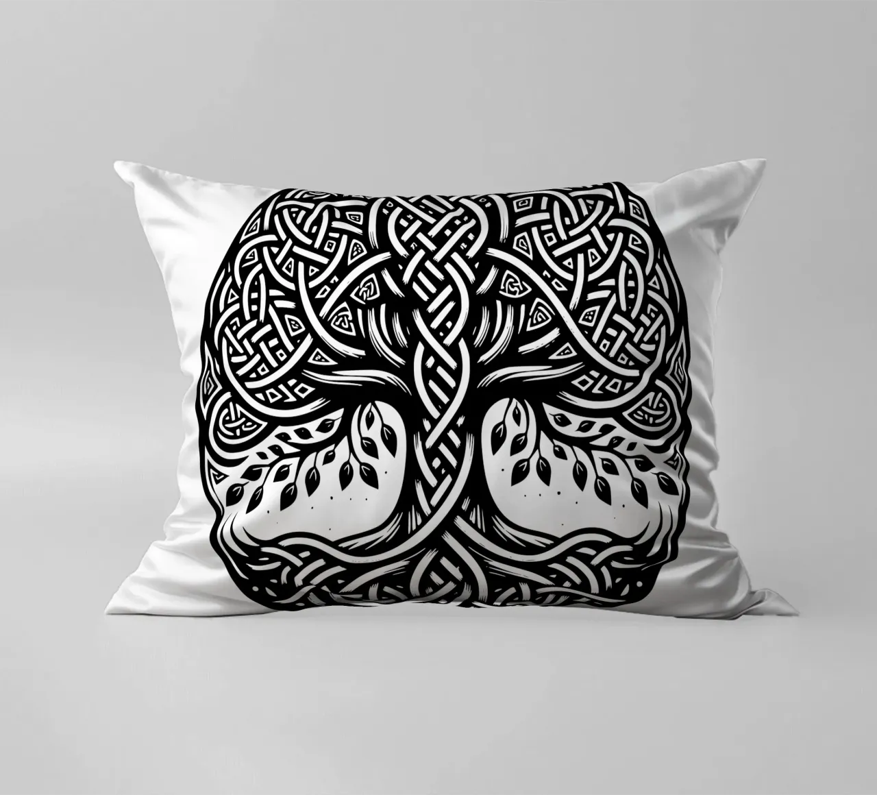 Mandala in bianco e nero cuscino da Spiritual Touch