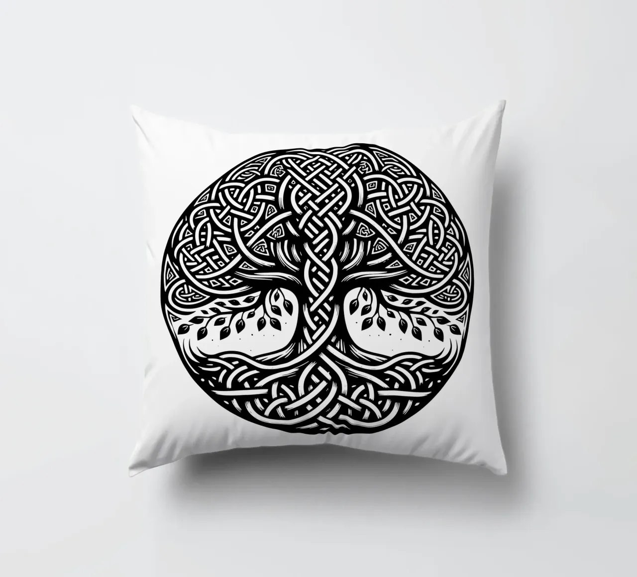 Mandala in bianco e nero cuscino da Spiritual Touch