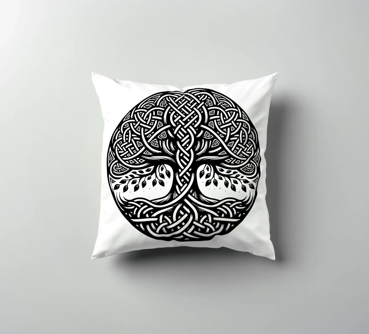 Mandala in bianco e nero cuscino da Spiritual Touch