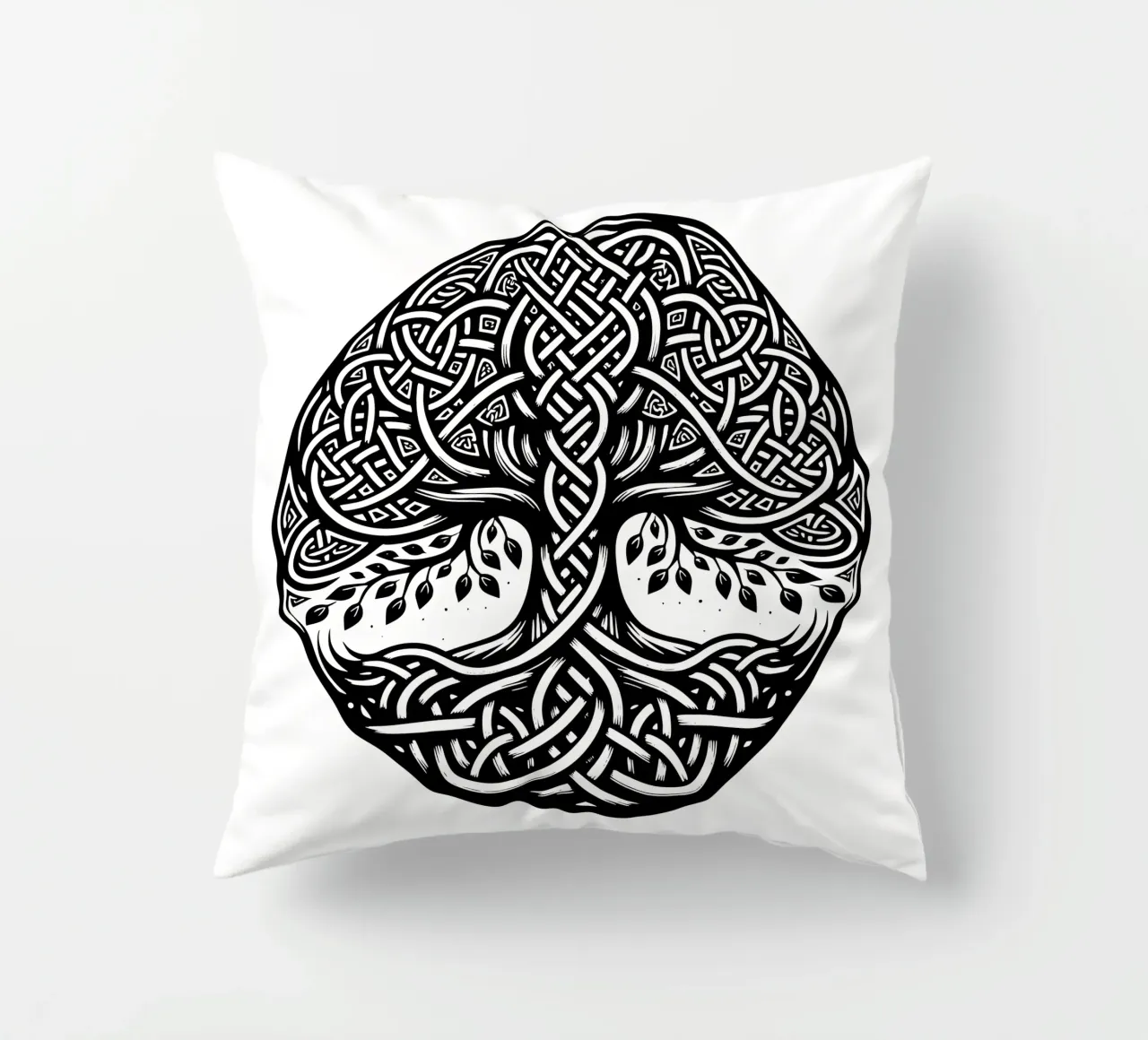 Mandala in bianco e nero cuscino da Spiritual Touch