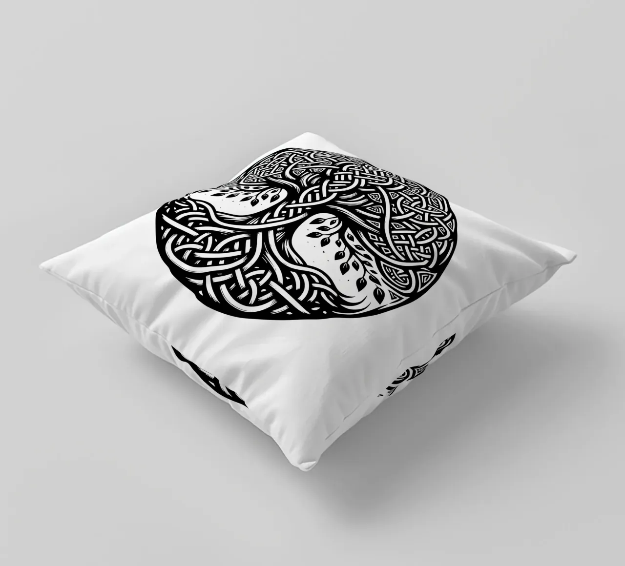 Mandala in bianco e nero cuscino da Spiritual Touch