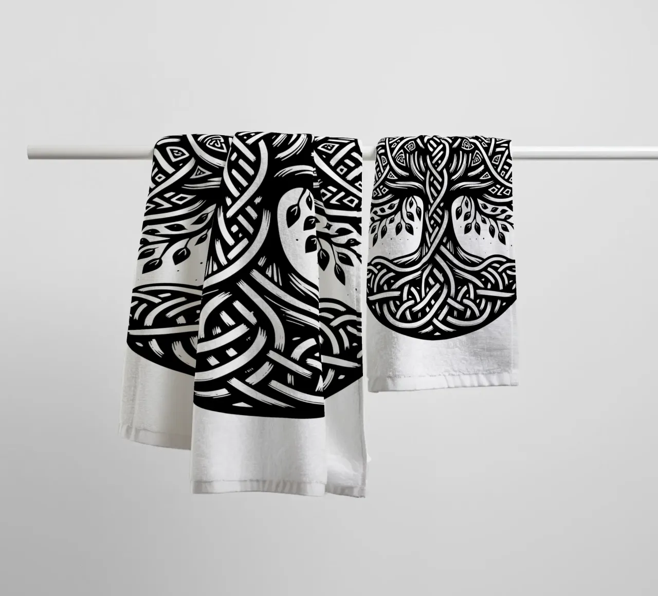 Mandala in bianco e nero asciugamano da bagno da Spiritual Touch