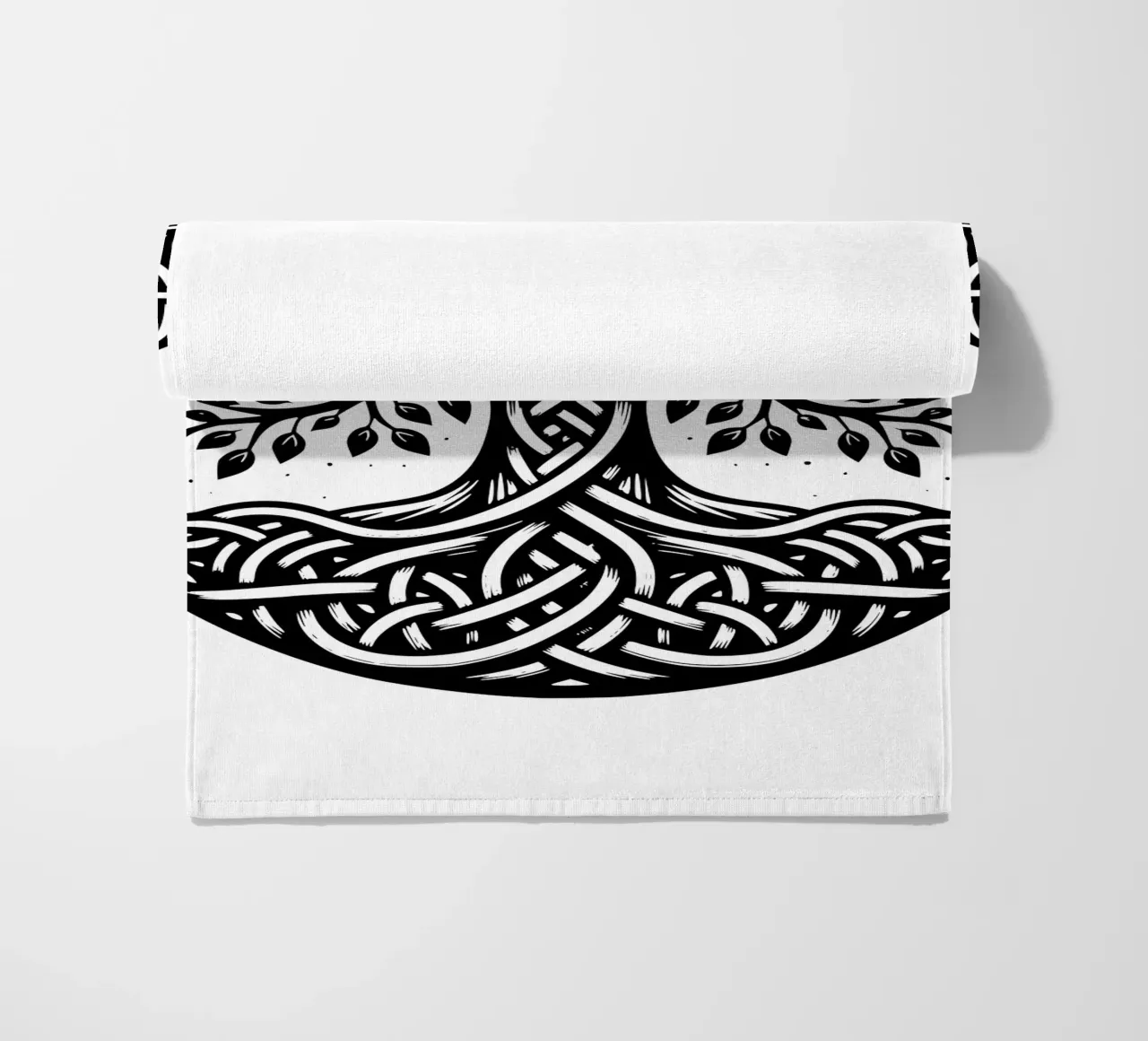 Mandala in bianco e nero telo mare da Spiritual Touch