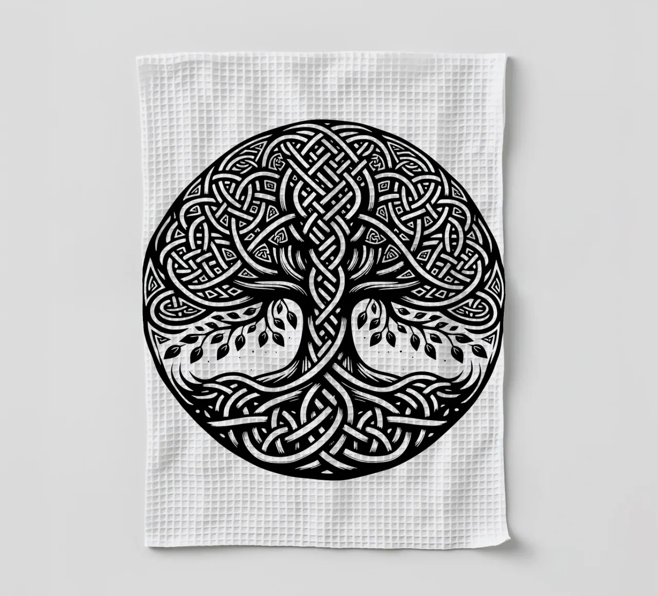 Mandala in bianco e nero canovaccio da cucina da Spiritual Touch