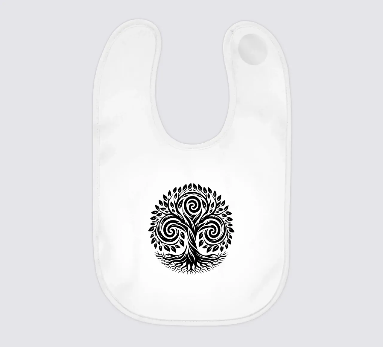 Mandala in bianco e nero bavaglino da Spiritual Touch