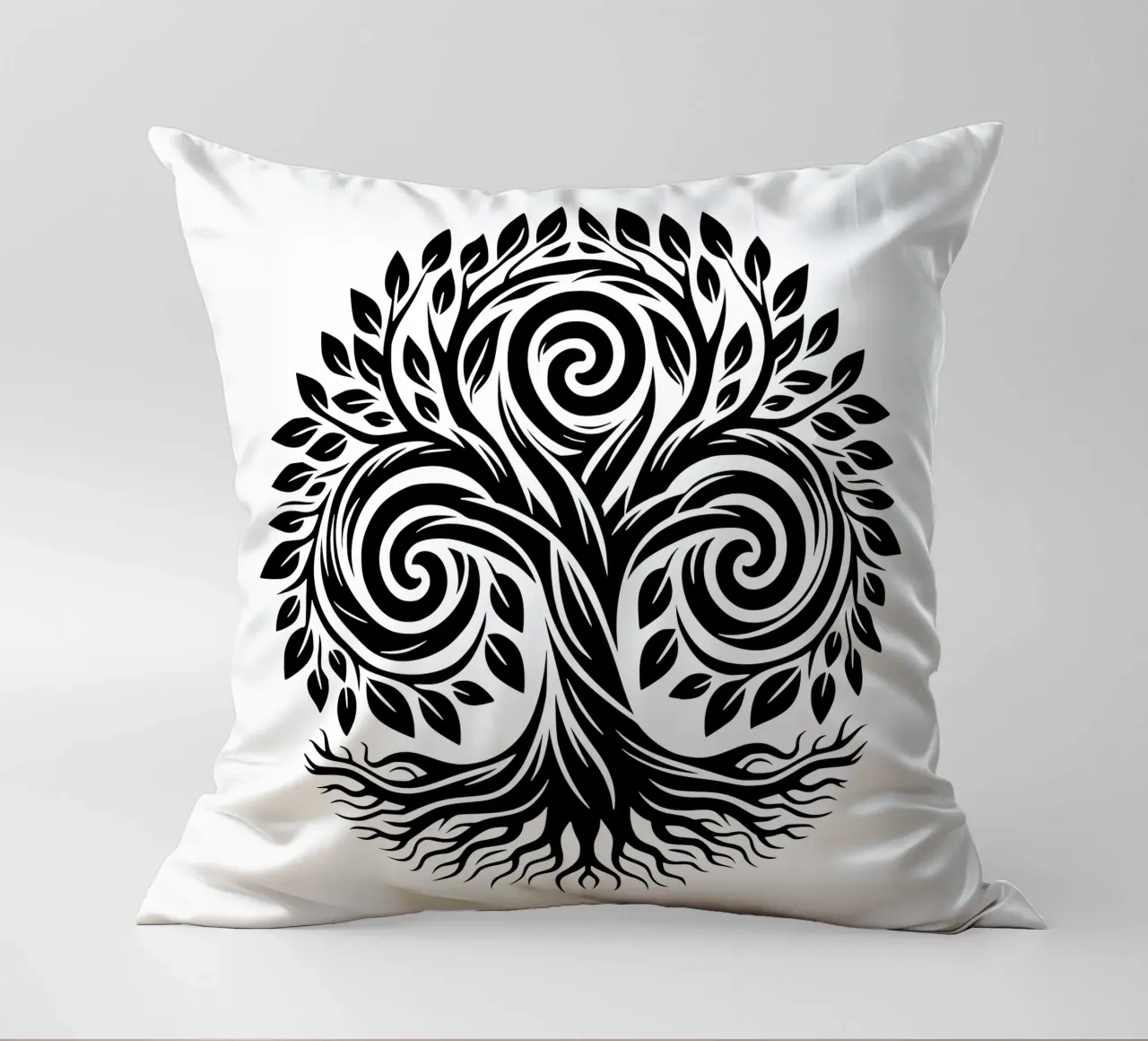 Mandala in bianco e nero cuscino da Spiritual Touch