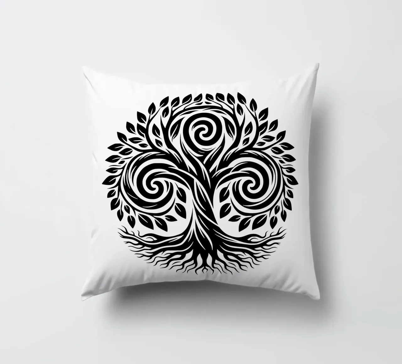 Mandala in bianco e nero cuscino da Spiritual Touch