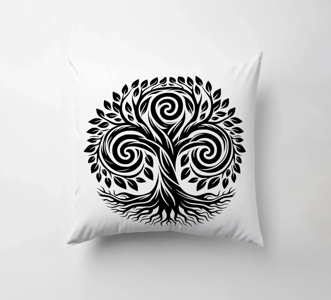 Mandala in bianco e nero cuscino da Spiritual Touch