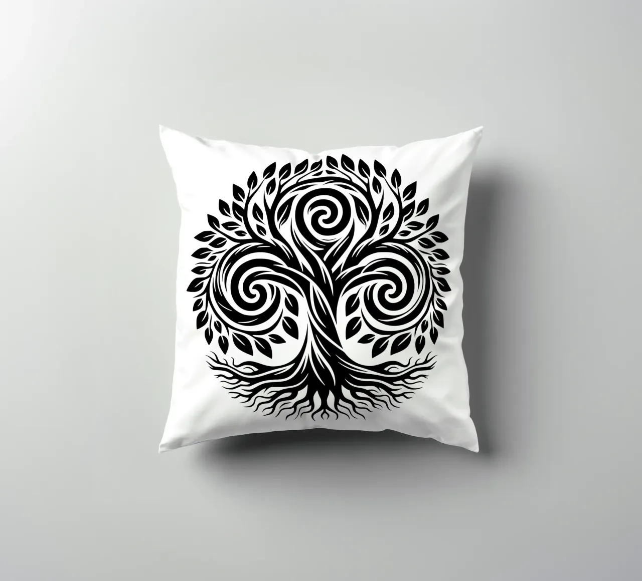 Mandala in bianco e nero cuscino da Spiritual Touch