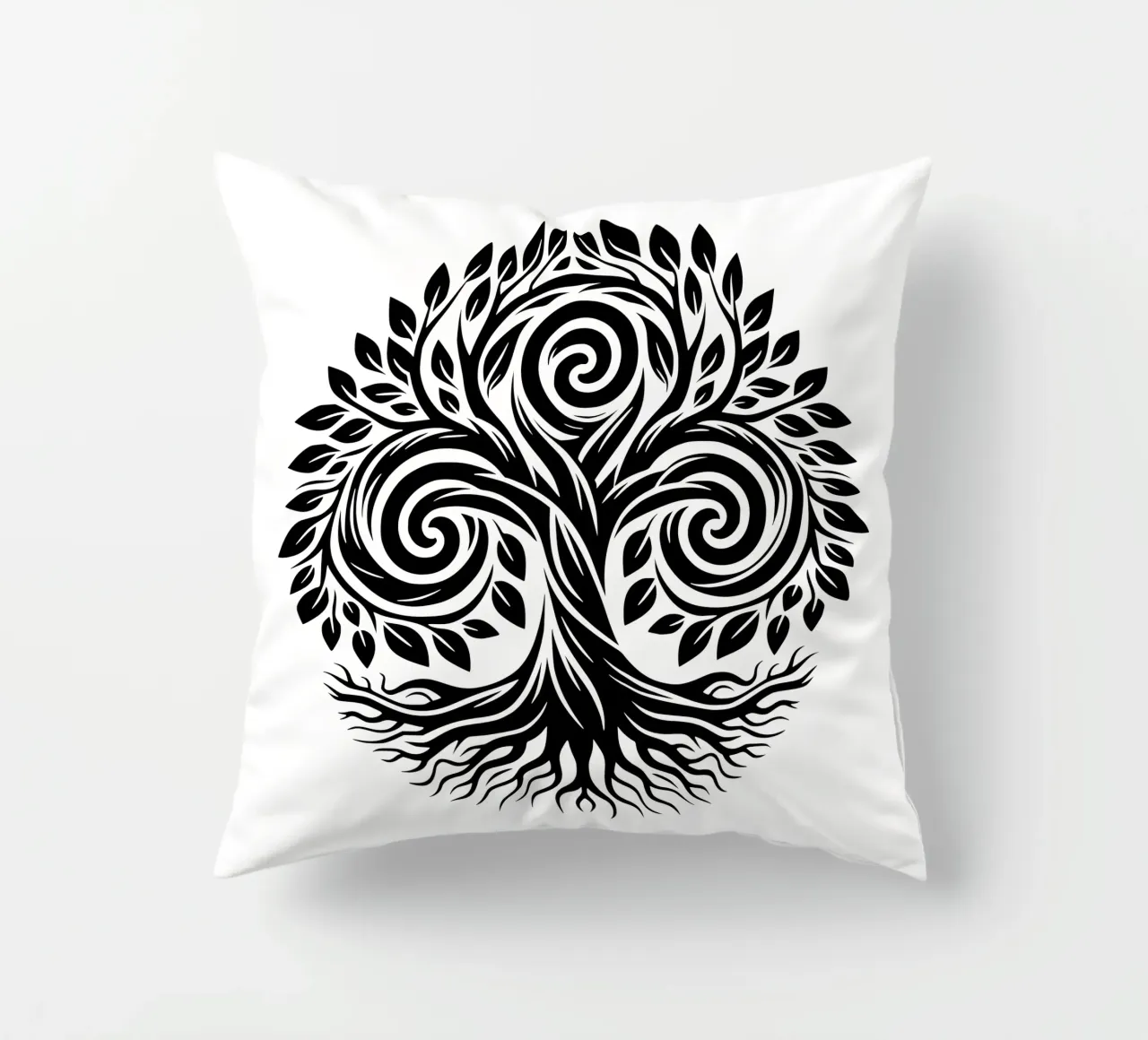 Mandala in bianco e nero cuscino da Spiritual Touch