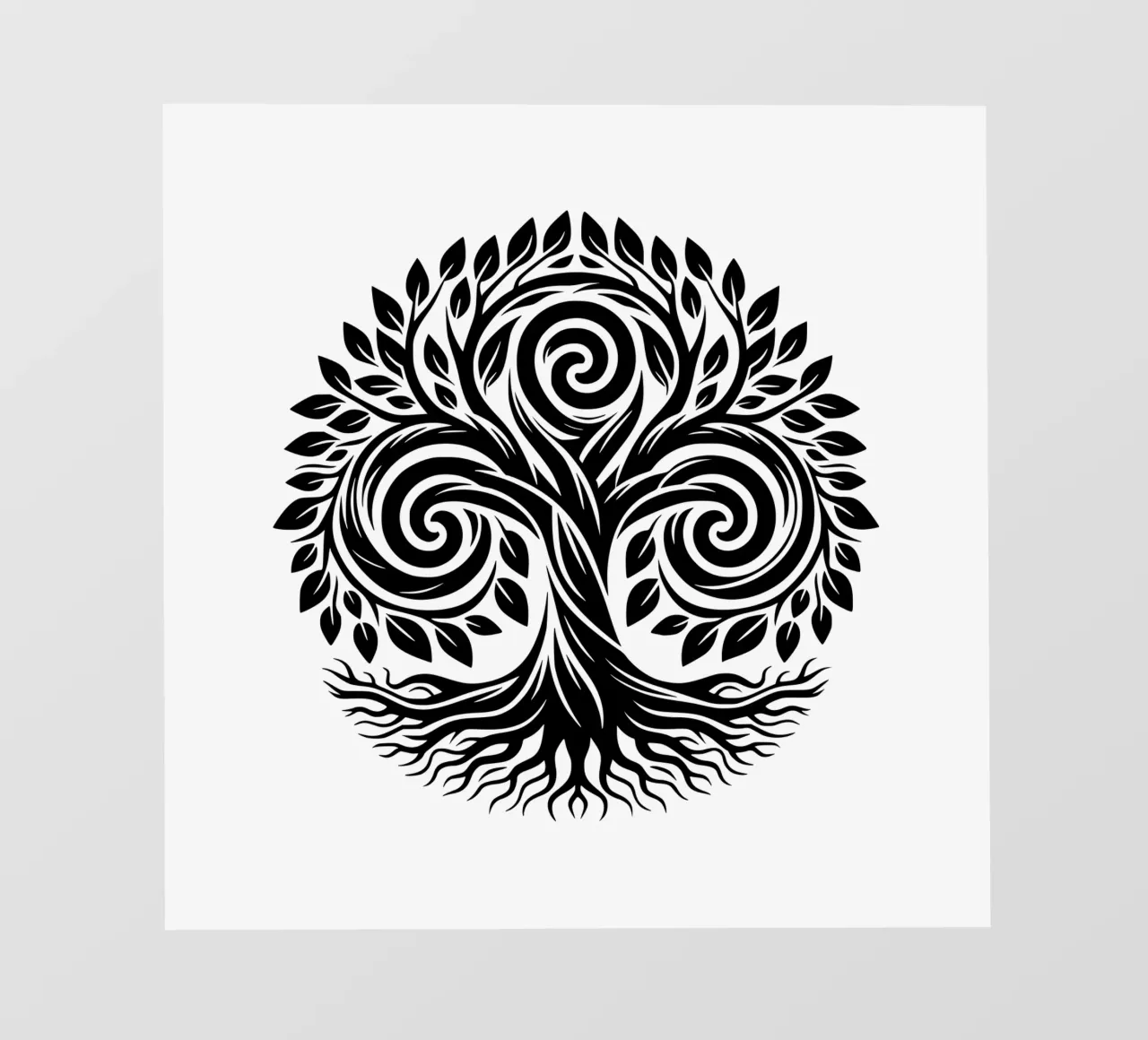 Mandala in bianco e nero pellicola backlit da Spiritual Touch