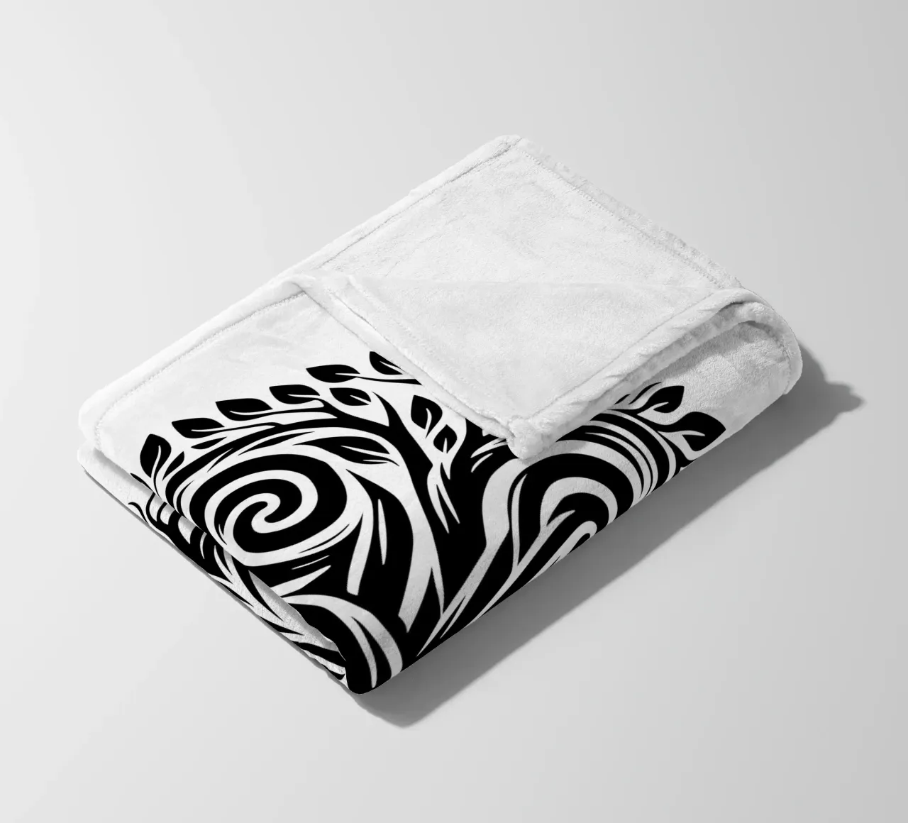 Mandala in bianco e nero coperta in pile da Spiritual Touch