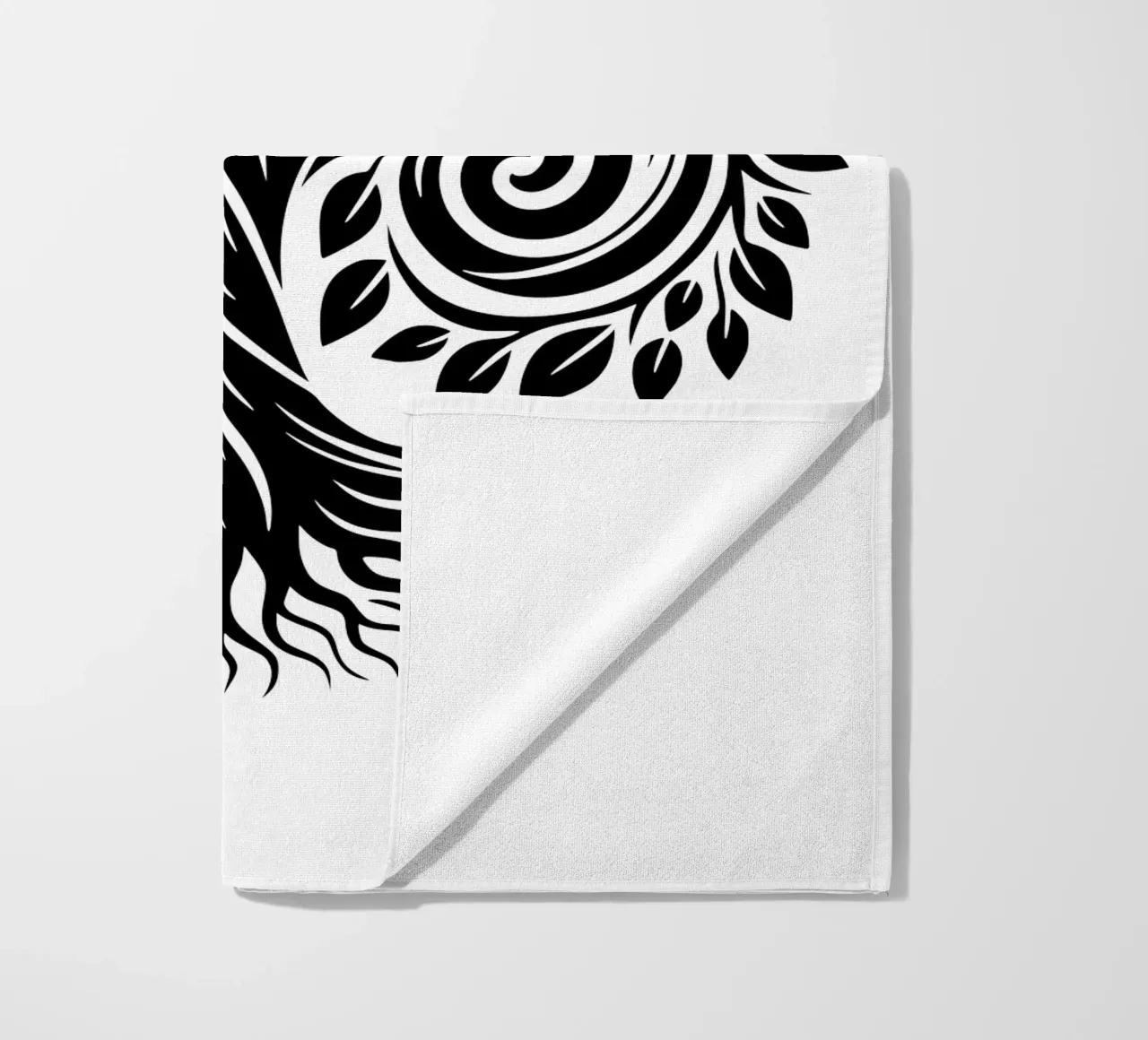 Mandala in bianco e nero telo mare da Spiritual Touch