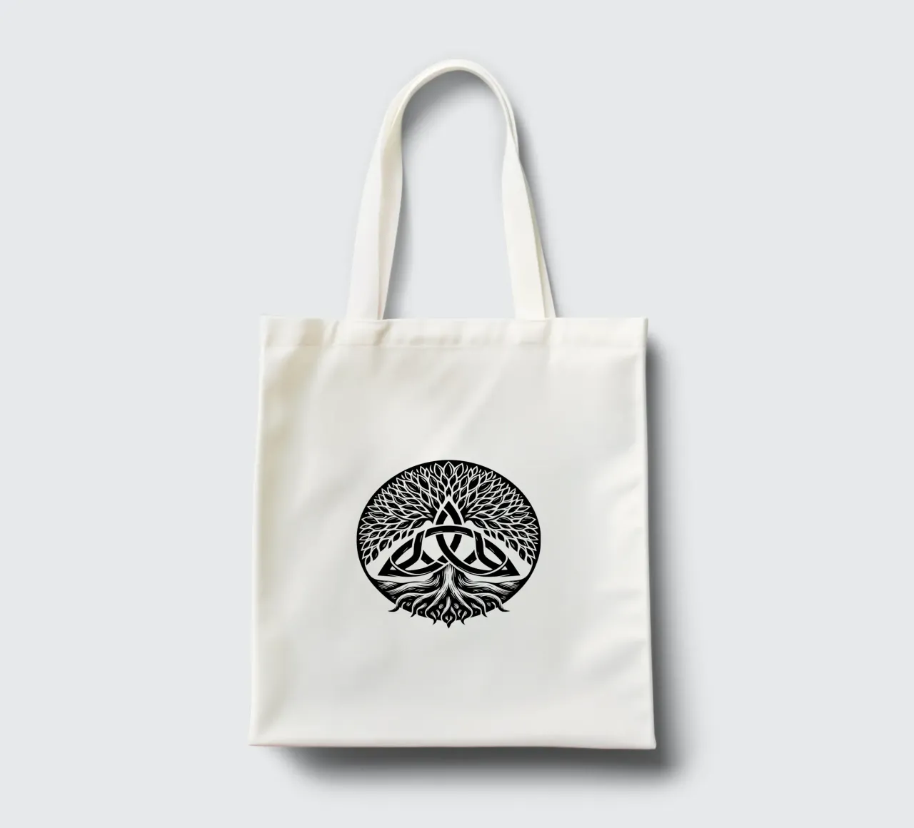 Mandala in bianco e nero borsa in juta da Spiritual Touch