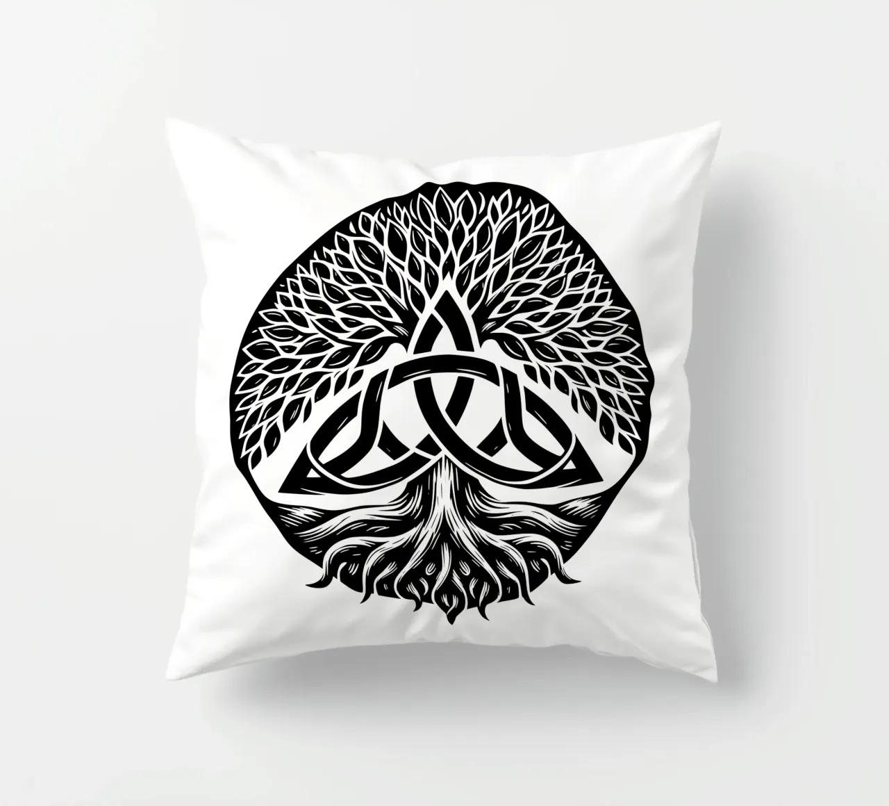 Mandala in bianco e nero cuscino da Spiritual Touch