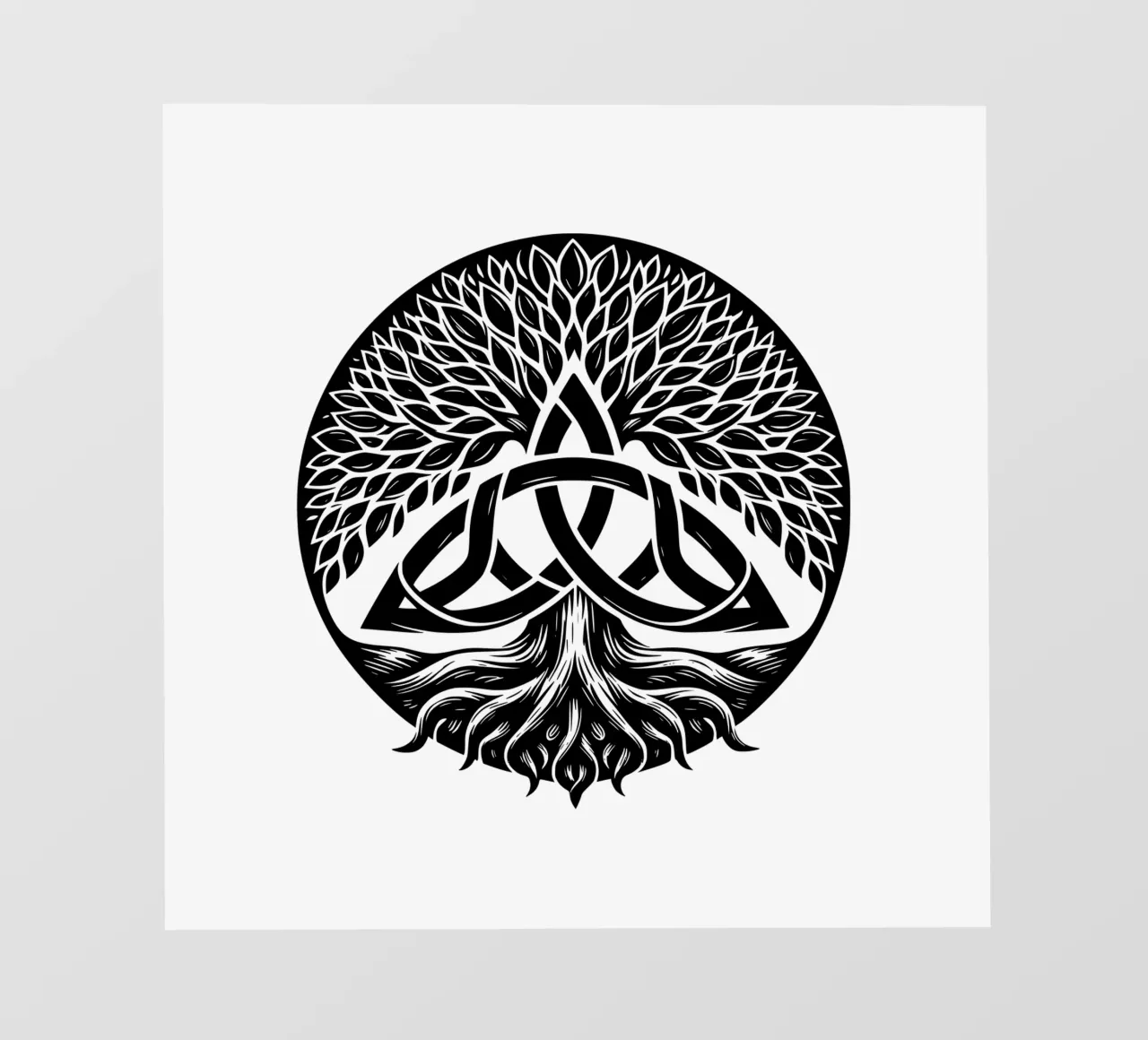 Mandala in bianco e nero telo in pvc da Spiritual Touch