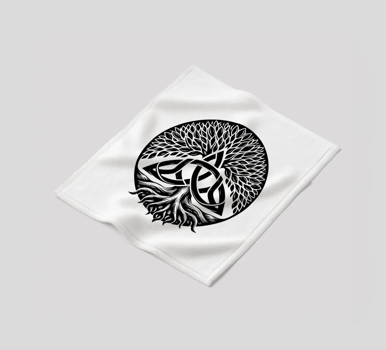 Mandala in bianco e nero coperta in pile da Spiritual Touch