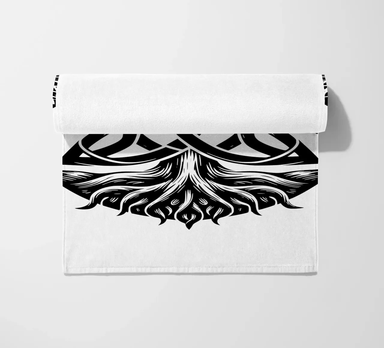 Mandala in bianco e nero telo mare da Spiritual Touch