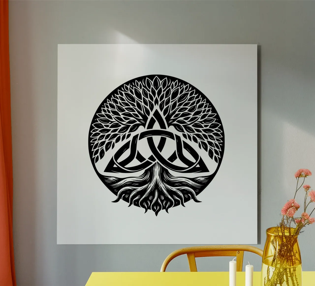 Mandala in bianco e nero alluminio dibond da Spiritual Touch