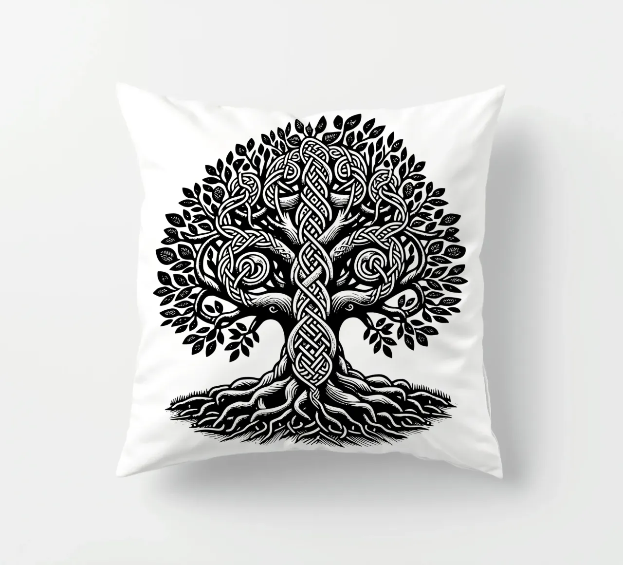 Mandala in bianco e nero cuscino da Spiritual Touch