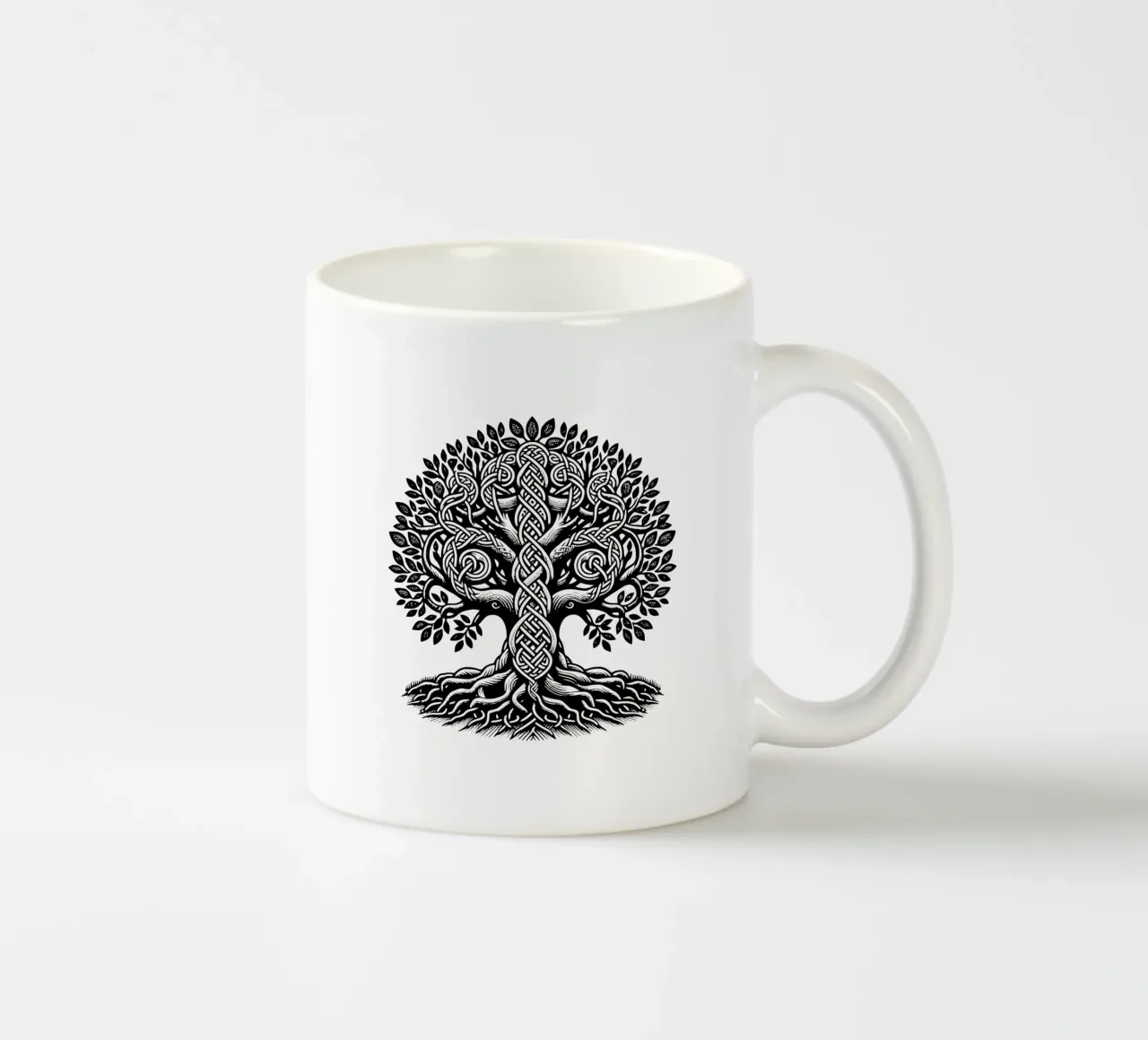 Mandala in bianco e nero tazza in ceramica da Spiritual Touch