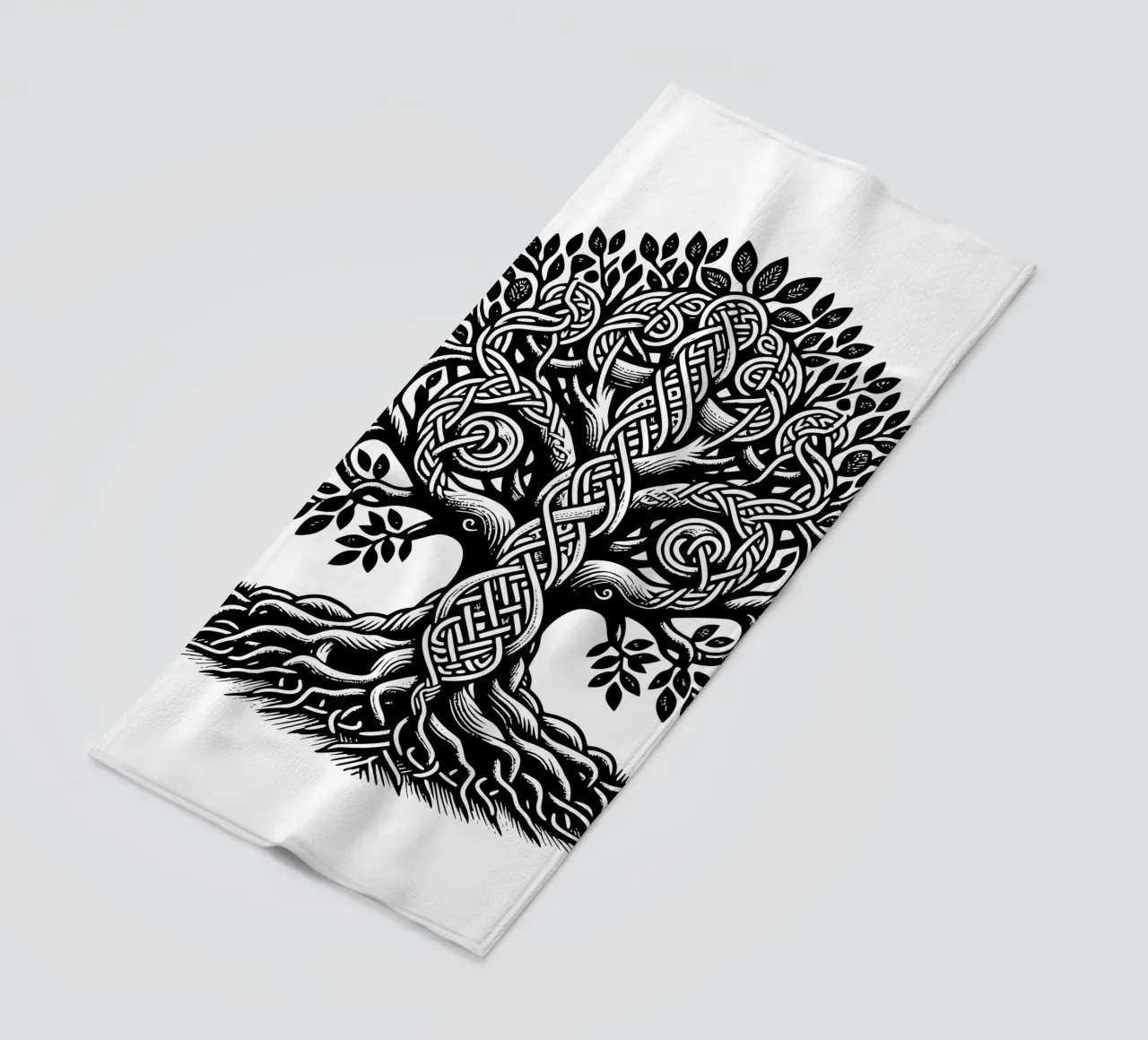 Mandala in bianco e nero telo mare da Spiritual Touch