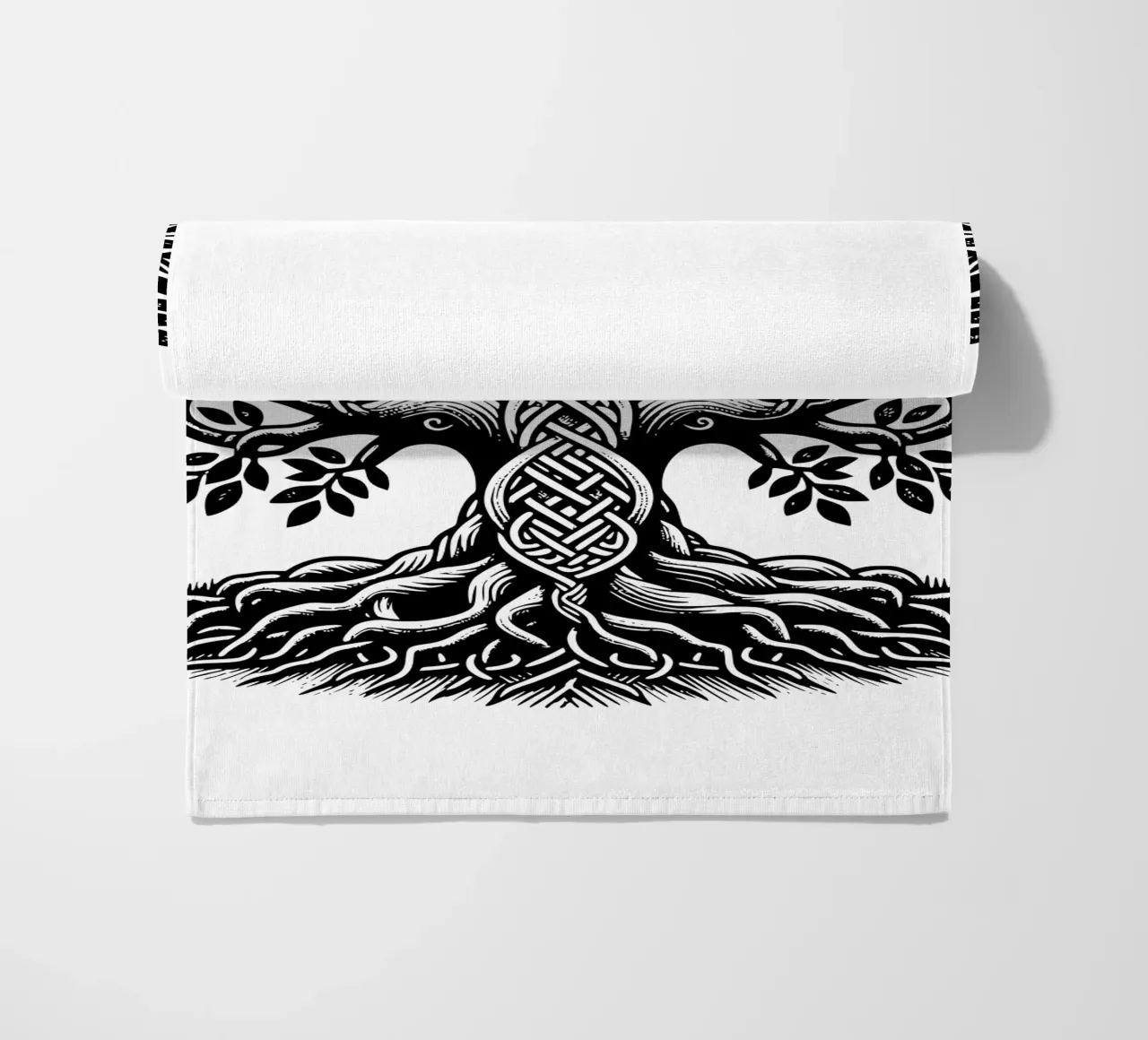 Mandala in bianco e nero telo mare da Spiritual Touch