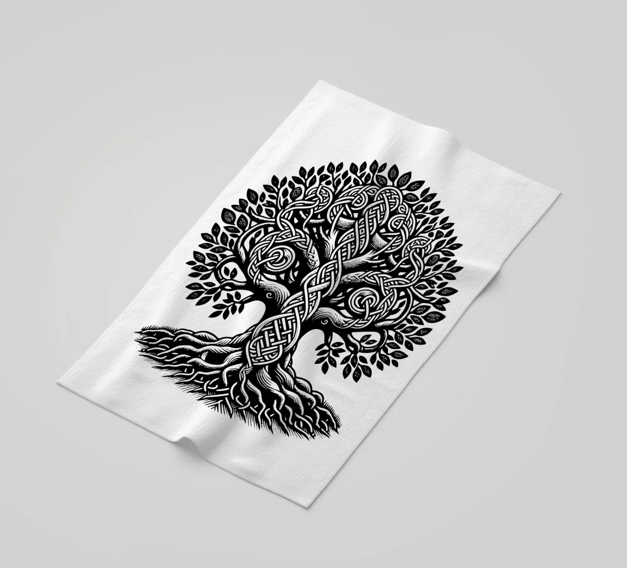 Mandala in bianco e nero telo mare da Spiritual Touch