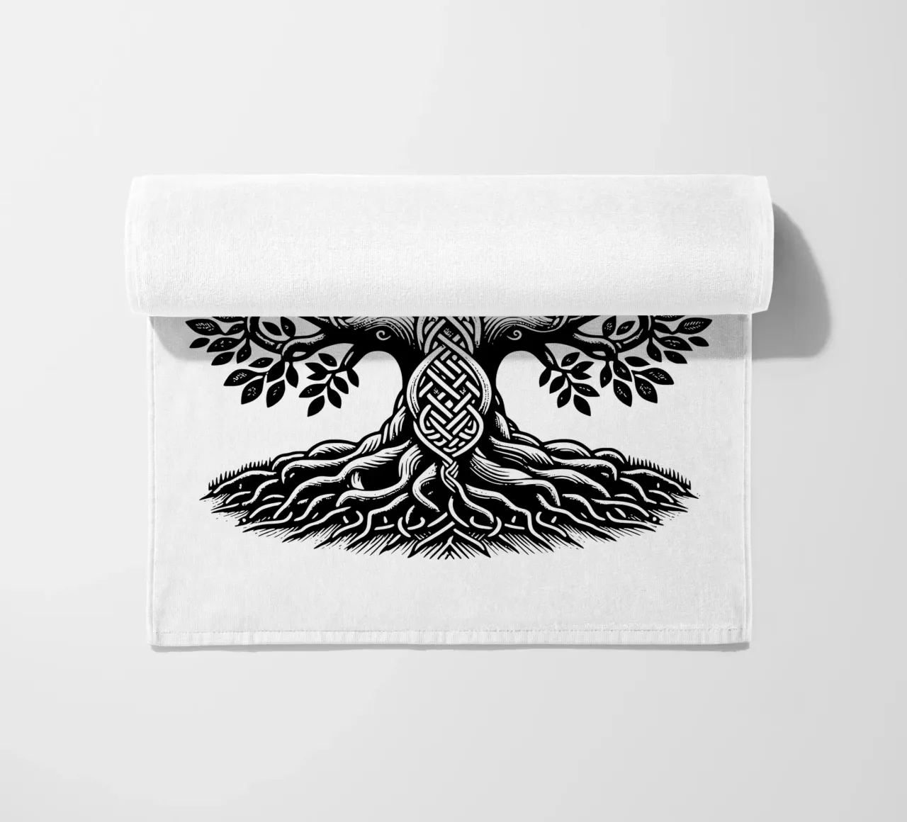 Mandala in bianco e nero telo mare da Spiritual Touch
