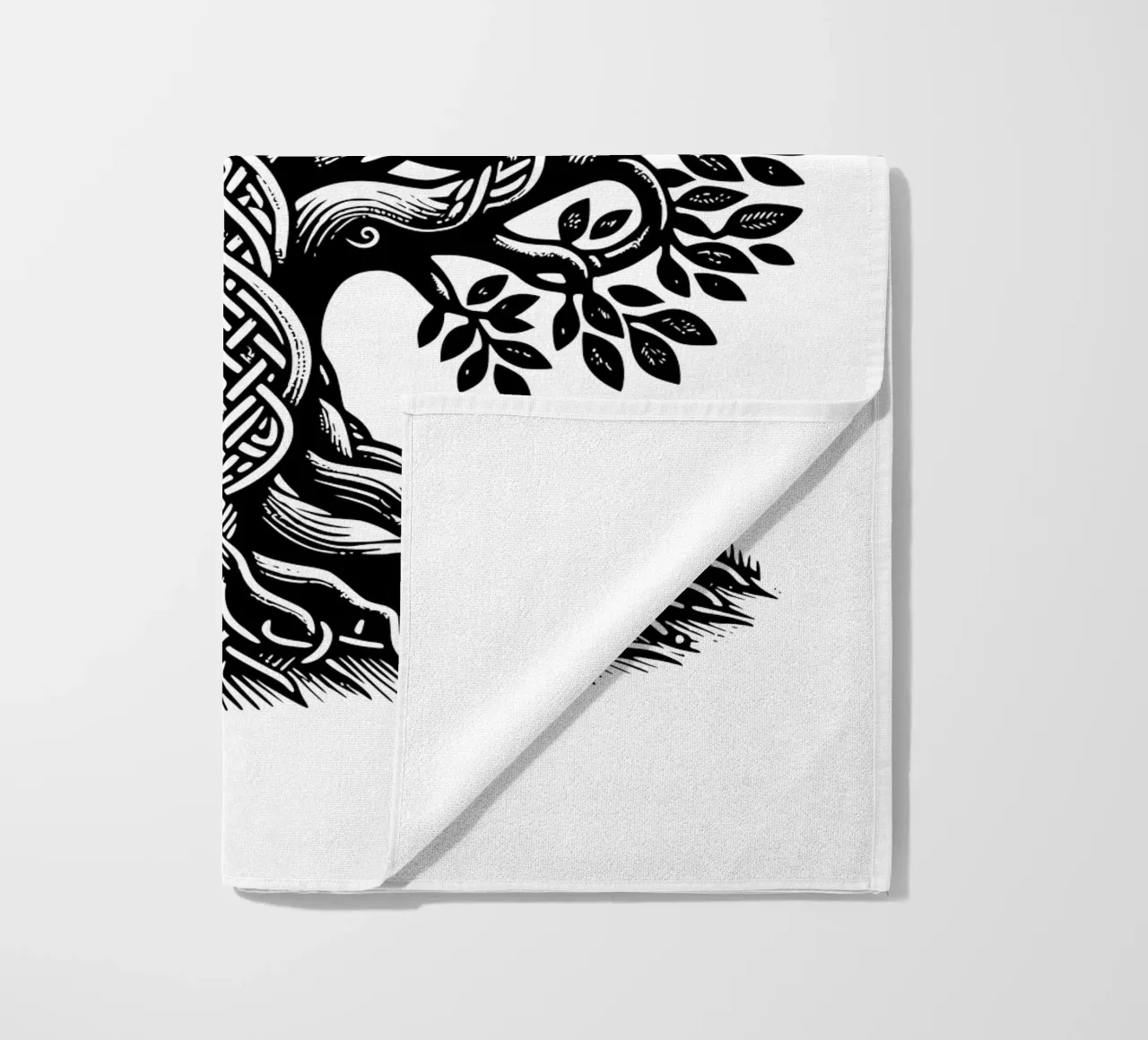 Mandala in bianco e nero telo mare da Spiritual Touch