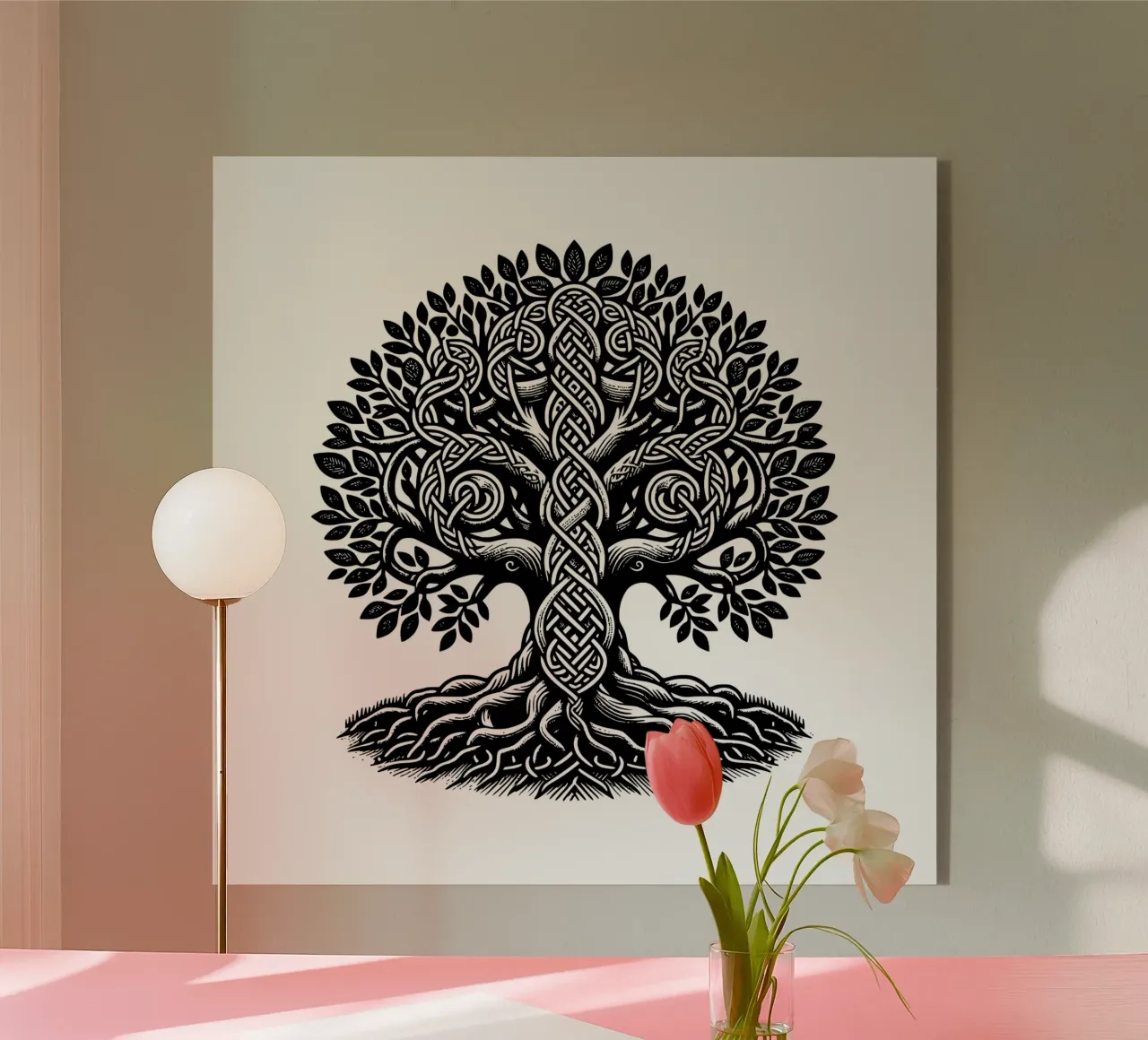 Mandala in bianco e nero plexiglass da Spiritual Touch